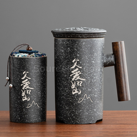 禮品訂造陶瓷茶水分離泡茶杯紀念品
