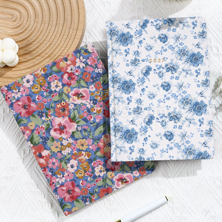 禮品訂造A5布藝碎花筆記本紀念品
