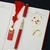 中國風梅花紅書籤復古典禮品套裝 USB手指