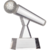 Microphone crystal trophy